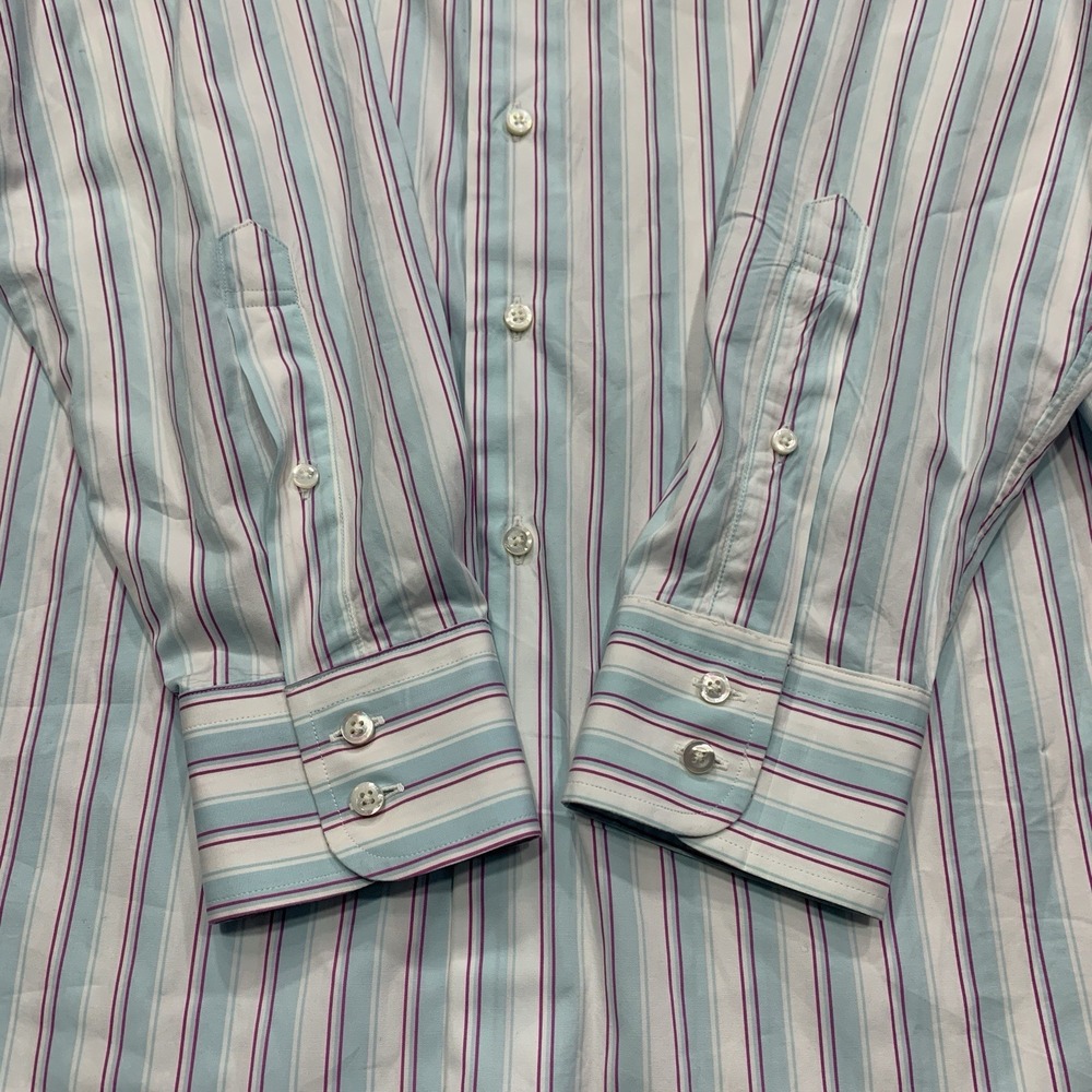 Brooks Brothers Men's Button Down Shirt Regent Italian Fabric - Size 16.5 35 - Picture 6 of 15